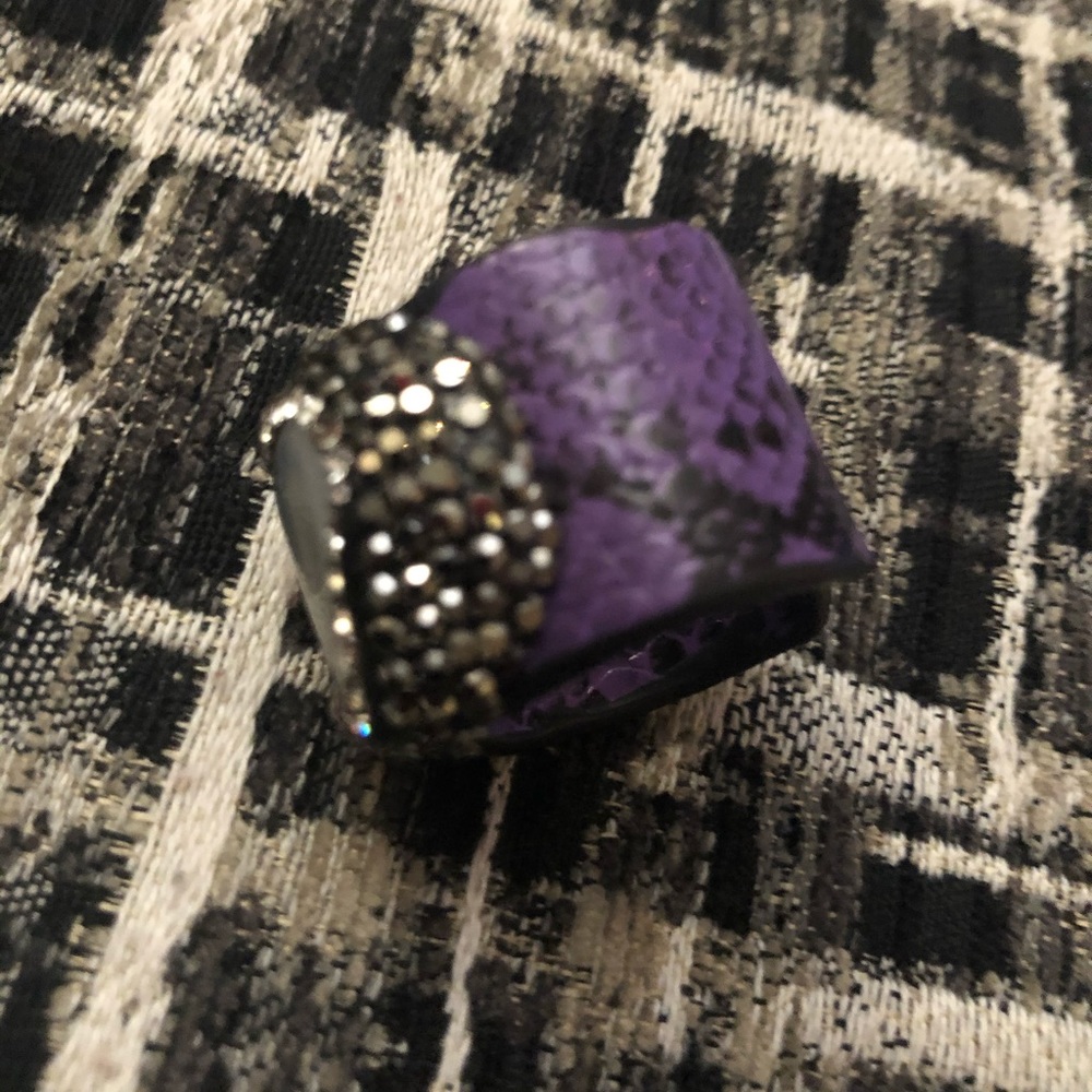 Sassy Jones “Tizani “ Purple Snakeskin ring